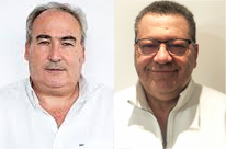 Hommes souriant, Façades du Lys.